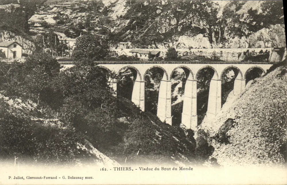 Thiers - Viaduto do Fim do Mundo — P. Juliot, Clermont-Ferrand - G. Delaunay succ. - Frente