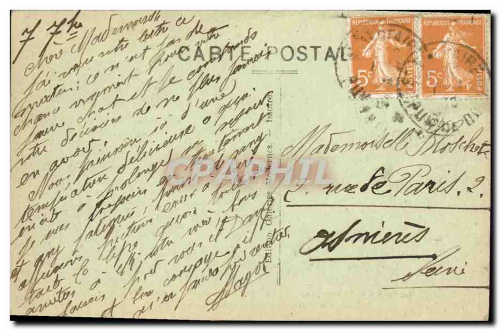St-Nectaire-Thermal — Poetische Ansicht — Thermalstraße vom Mont Dore - Rückseite