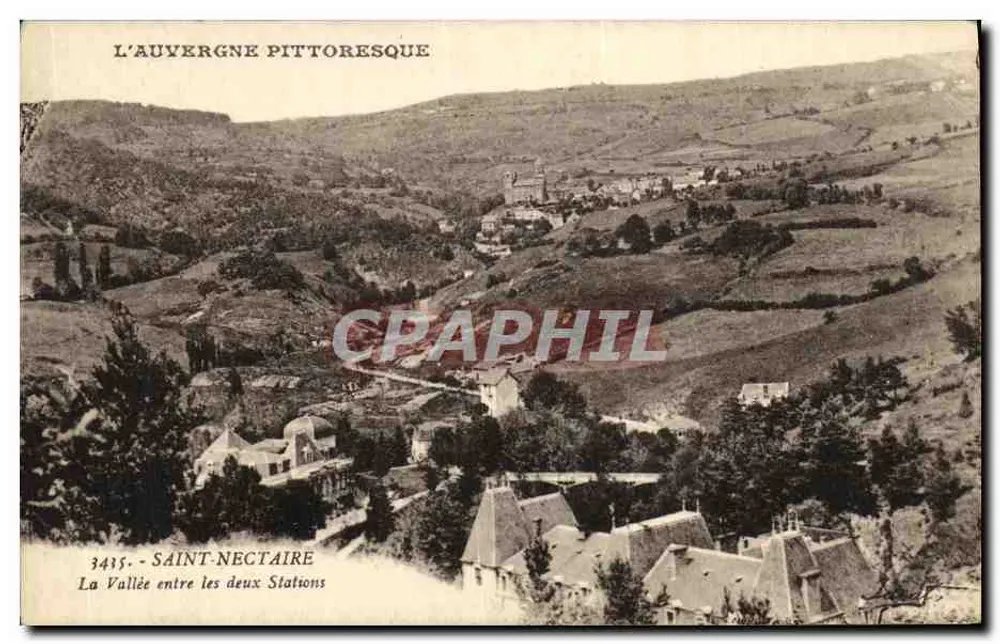 Saint-Nectaire — A Vale entre as Duas Estações — C.P.A. n°3435 - Frente