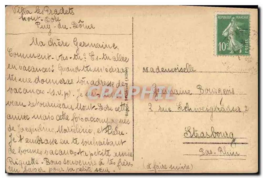O Mont-Dore — Efeito de nuvens sobre o Sancy — Ideal - Verso