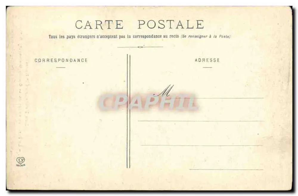 Die Pyrenäen (2. Serie) — Der Abstiegspunkt der großen Gavarnie-Wasserfälle — Phototypie Labouche frères, Toulouse - Rückseite