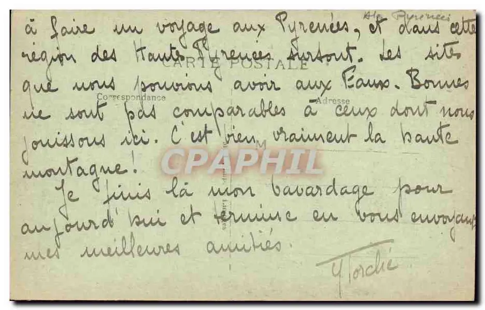Os Pirineus - Cauterets - O Pequeno São Salvador — editor Cauterets, n° 401 - Verso