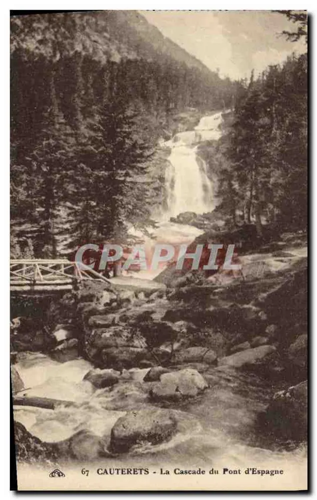Cauterets - De Waterval van het Pont d'Espagne — onbekende uitgever, serie-nummer 67 - Voorkant