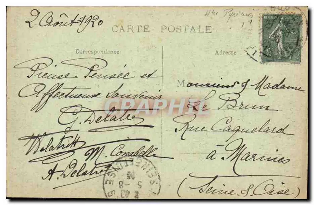Lourdes — La Basílica y el Castillo Fuerte — Editor Lourdes, n°16 - Reverso