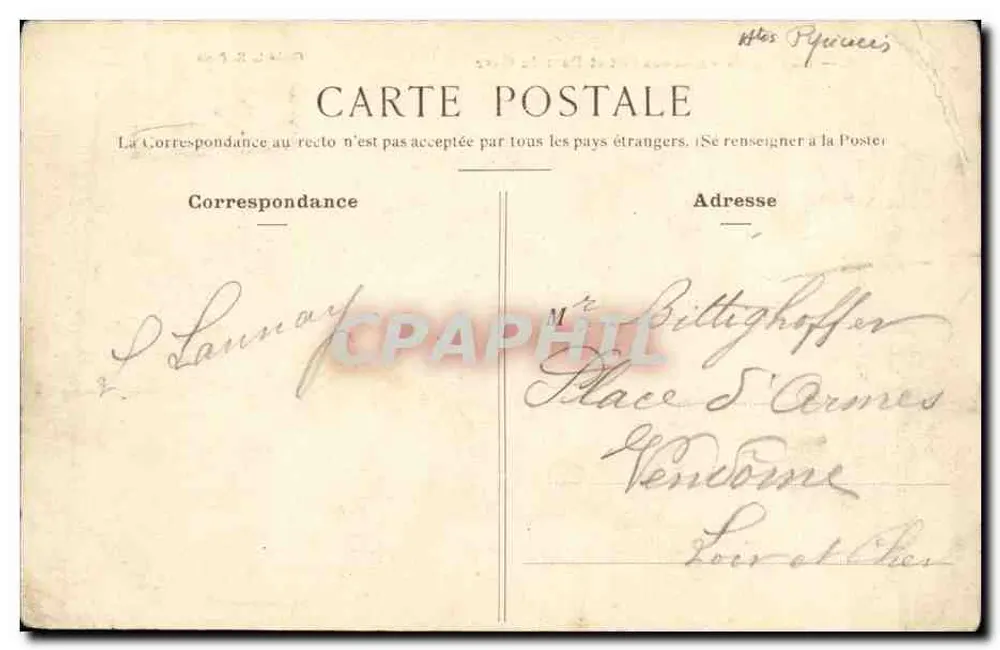 Lourdes — Château fort et Pont du Gave — éditeur Lourdes, n° 16 - Rückseite