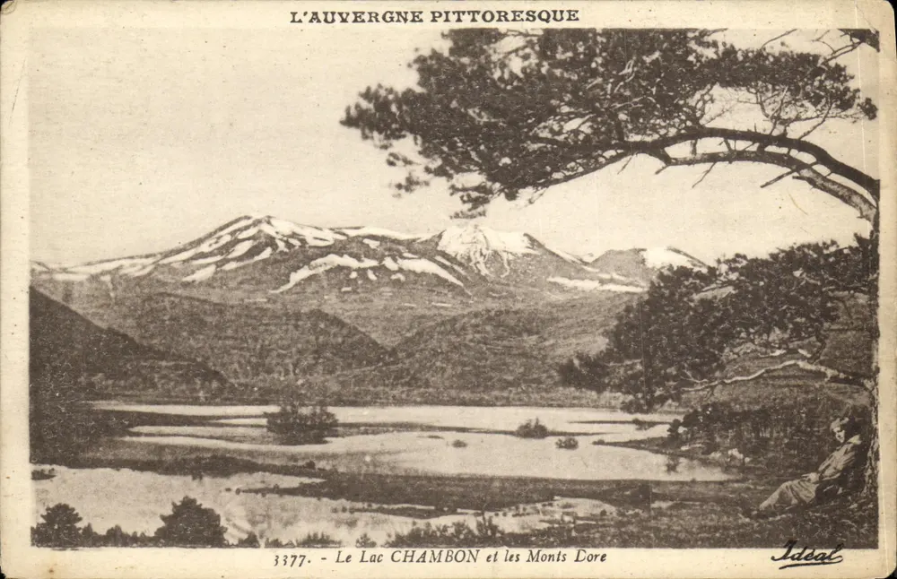 A Auvergne pitoresca — O Lago Chambon e os Monts Dore — Edição Ideal n°3377 - Frente