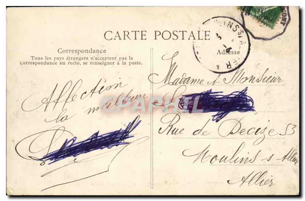 Royat-les-Bains — Place Allard und Boulevard Bazin — Die malerische Auvergne, Nr. 176 - Rückseite