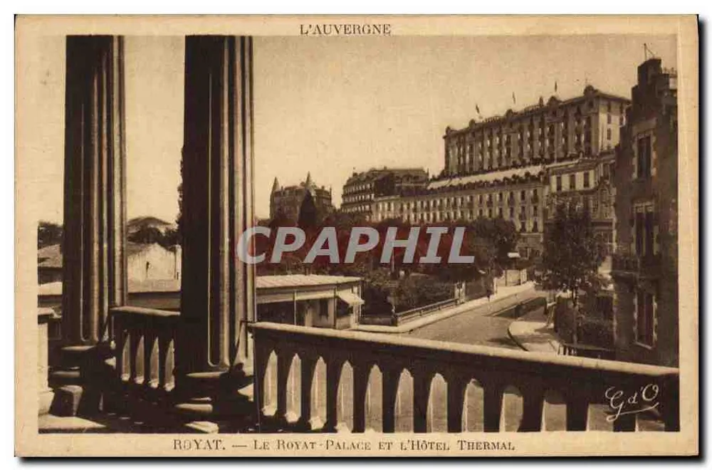 Royat — Royat-Palace und das Thermalhotel — G. d'O. - Vorderseite