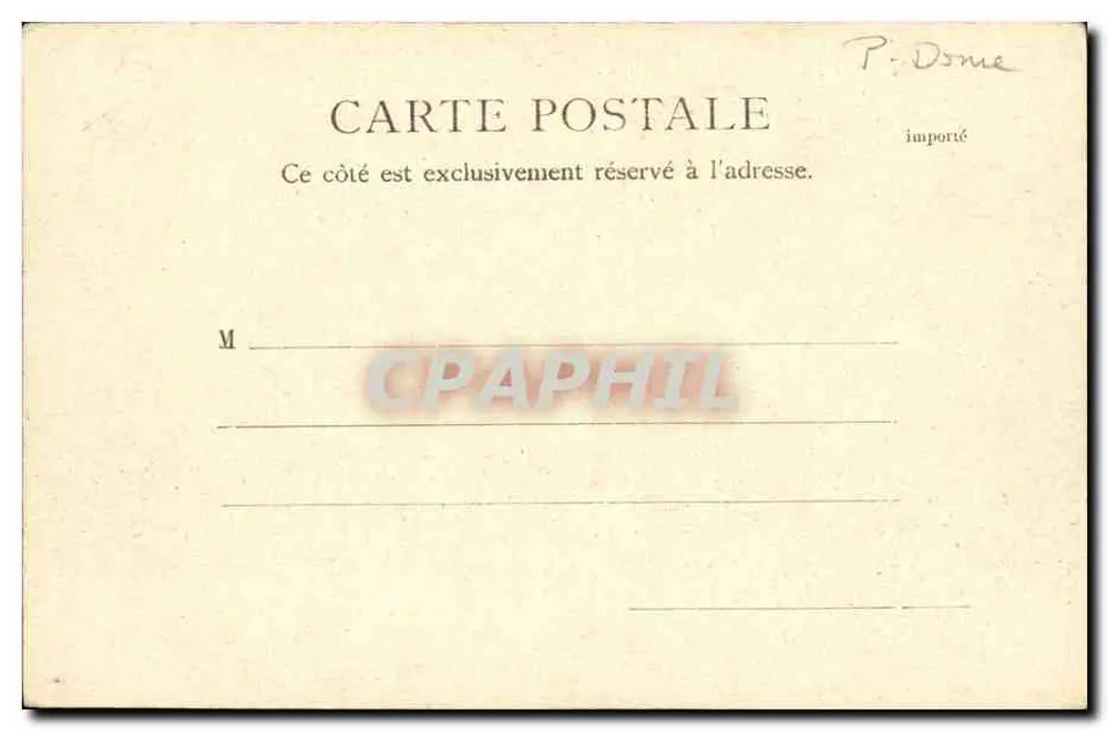 Os Hotéis — Royat-les-Bains — Bésméler & Junar, série 10859 - Verso