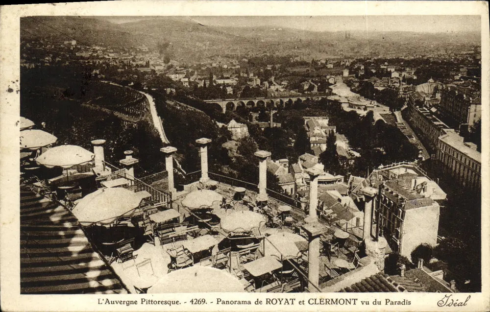 Die malerische Auvergne - 4269 - Panorama von ROYAT und CLERMONT vom Paradis aus - Ideal - Vorderseite
