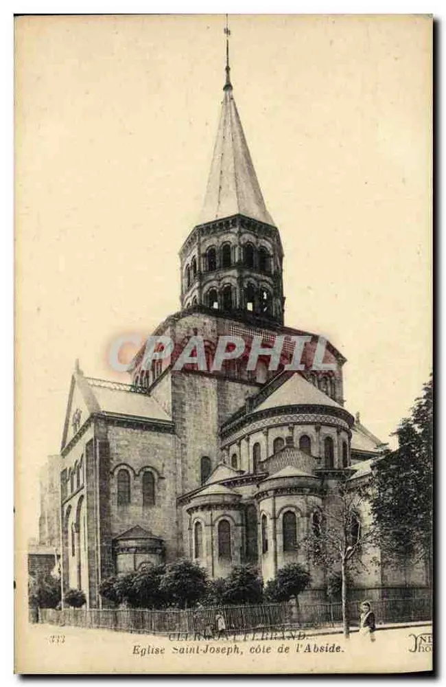 Clermont-Ferrand — Chiesa di San Giuseppe, lato dell'Abside — Editore : Neudoin et Cie, 34, av. de Breteuil, Parigi - Recto