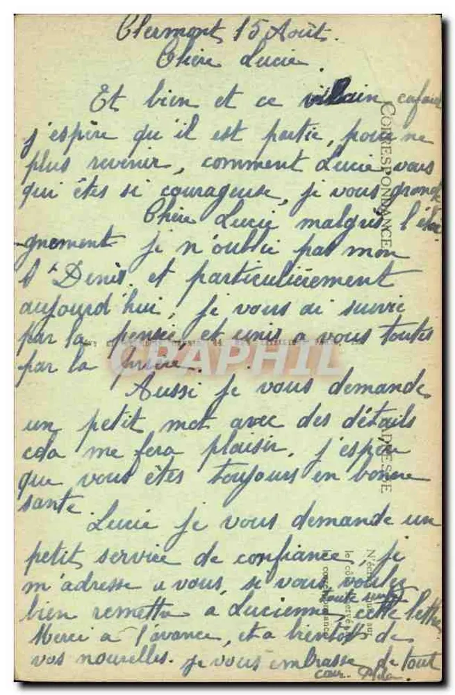 Clermont-Ferrand - Versteinerte Quelle von Saint-Alyre, Gesamtansicht — LL, n°96 - Rückseite
