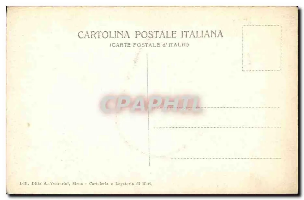 Siena - Fonte Ovile — editor S. Venturini, n° 5655 - Verso