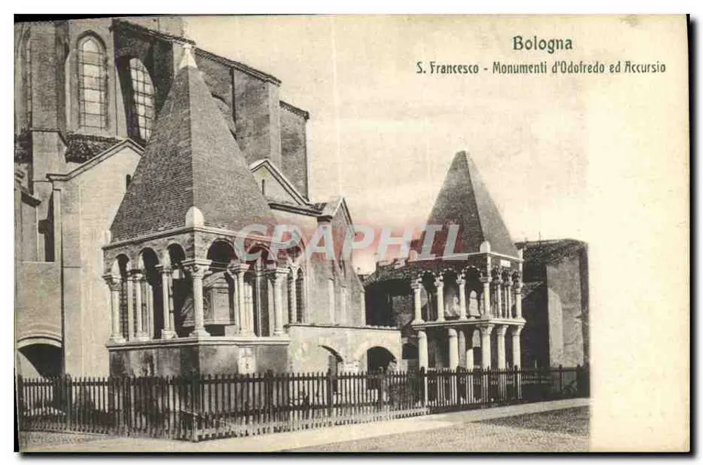 Bologna - S. Francesco - Denkmäler von Odofredo und Accursio - Vorderseite