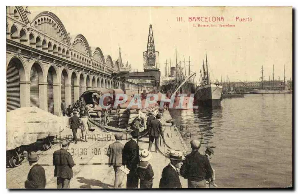 Barcelone — Puerto — L. Buism, Impr. Barcelona - Frente