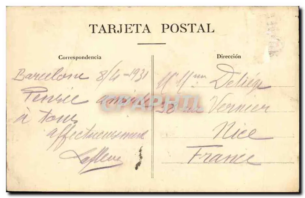 Barcelone — Puerto — L. Buism, Impr. Barcelona - Verso