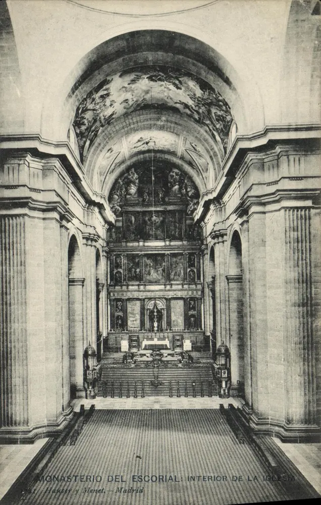 Mosteiro do Escorial: interior da igreja — Hanser y Menel, Madrid - Frente