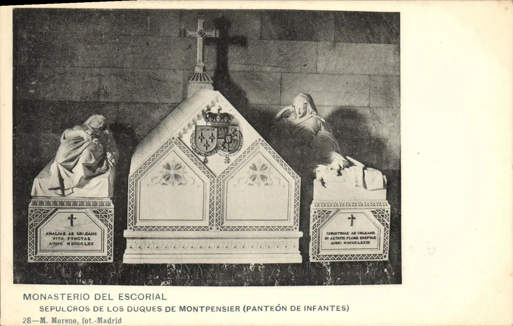Kloster El Escorial — Gräber der Herzöge von Montpensier (Panteón de Infantes) — M. Moreno, Madrid - Vorderseite
