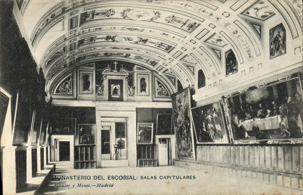 Klooster van het Escorial: Kapittelzalen — Hausser y Menet, Madrid - Voorkant