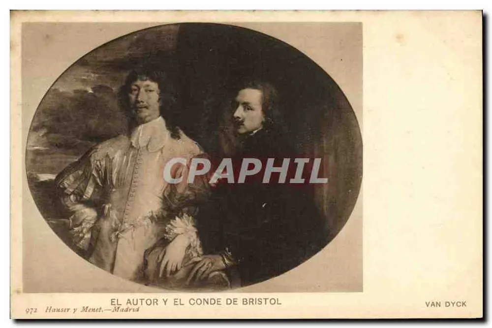 El Autor y el Conde de Bristol — Van Dyck — Verlag Hauser y Menet, Madrid, n° 972 - Vorderseite