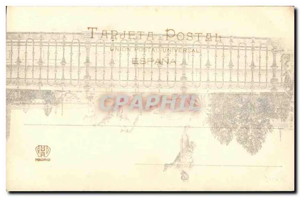 Madrid — Fonte de Netuno — Hauser y Menet, n° 1124 - Verso