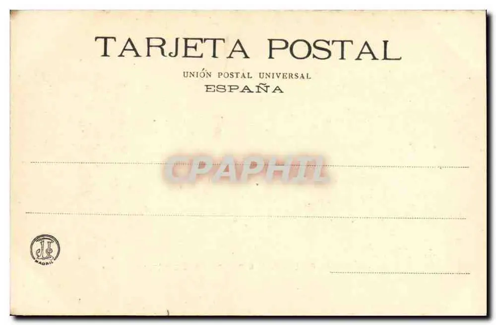 Eingang zum Park über den Paseo de las Estátuas — Madrid — Fototipia Lacoste - Rückseite