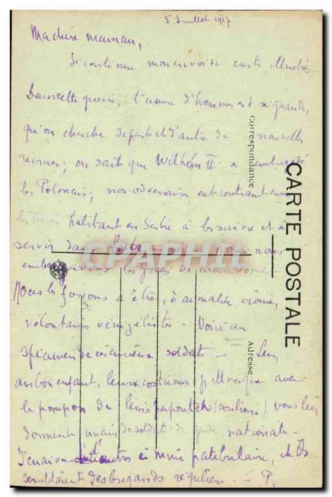 Griechische Venizelisten-Soldaten — Salonique — Edit. Rollet, Lyon, n° 330 - Rückseite