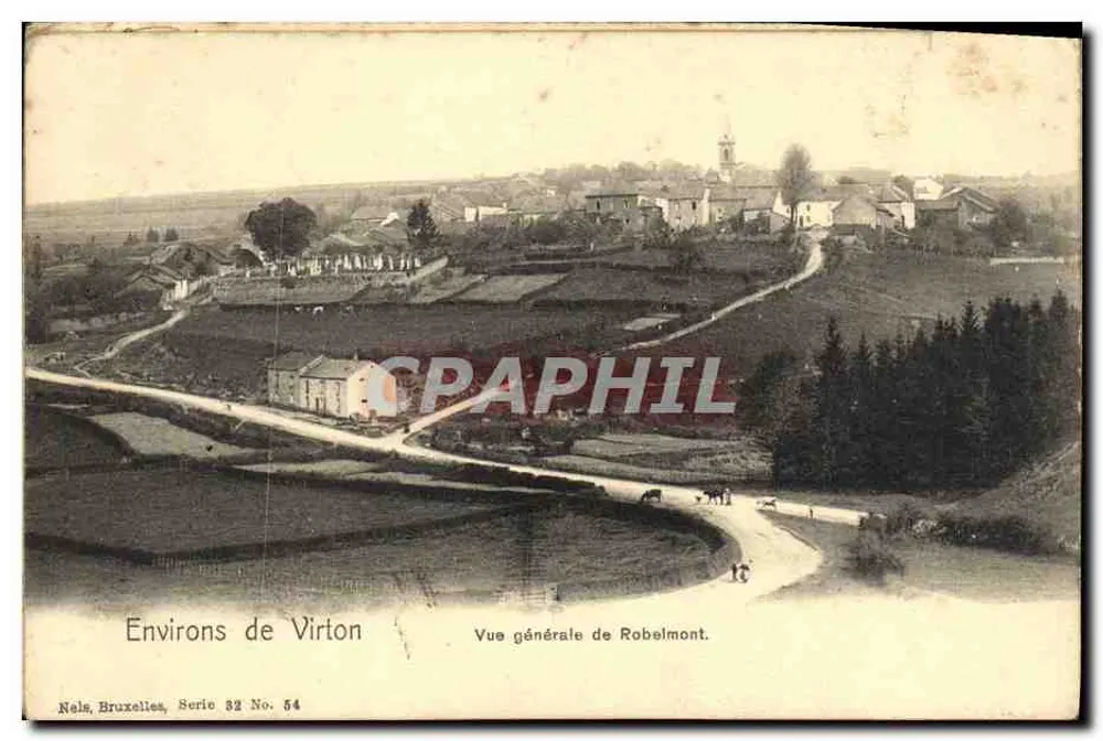 Umgebung von Virton — Landschaft von La Claireau — Nels, Brüssel, Serie 32 Nr. 57 - Rückseite