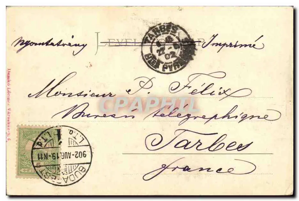 Fröhliches Haus der ungarischen Bauern — Mohács, Ungarn — Imprimerie - Rückseite