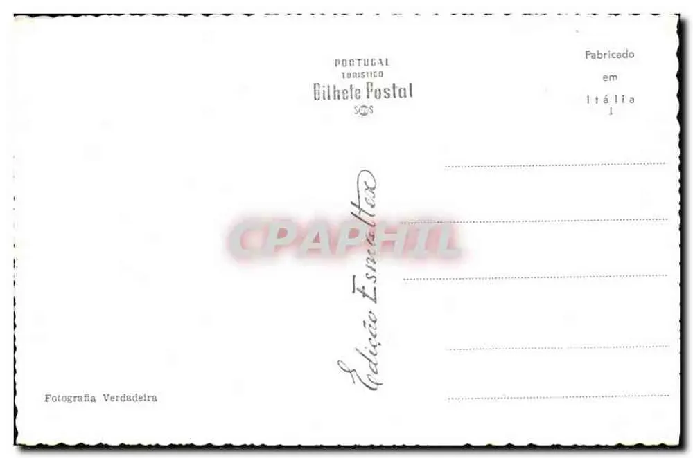 Pôrto — Eine Ecke des Jardim João Chagas und Torre dos Cléríanos — Gilhefe Postal - Rückseite
