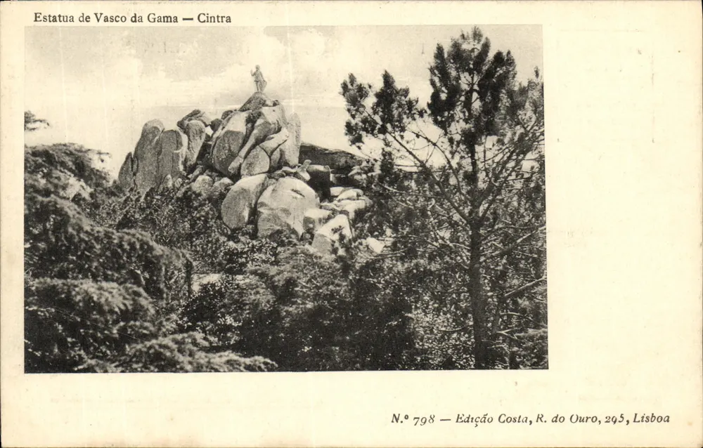 Estátua de Vasco da Gama — Cintra — Edição Costa, R. do Ouro, 295, Lisboa - Frente