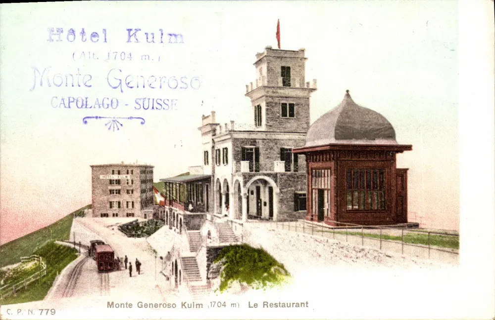 Hotel Kulm — Monte Generoso — wydawca C.P.N. 779 - Awers
