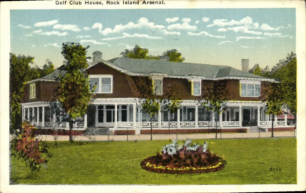 Golf Club House, Rock Island Arsenal — Rock Island Post Card Co. Nr. 8522 - Vorderseite