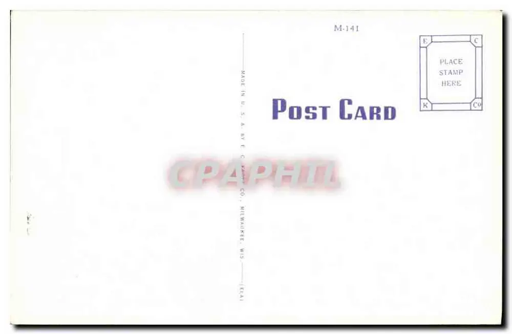 St. Mary's Kirche, Port Washington, Wis. — Verlag C. Paphil Co., Milwaukee, Wis. — Seriennummer M-141 - Rückseite