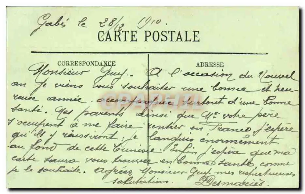 Gabès — Il Ponte dei Palmeti nell’Oasi — LL - Verso