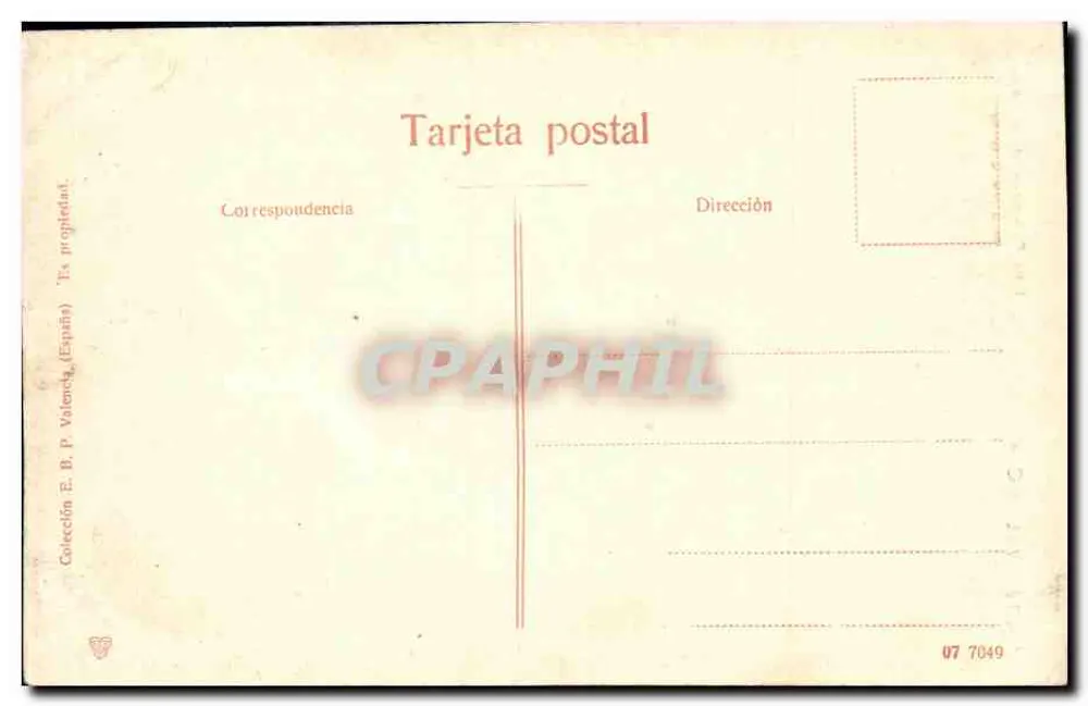 Valencia — Ansicht der Glockentürme der Kirche Santa Catalina — Verlag E. B. P. Valencia, Nr. 18 - Rückseite