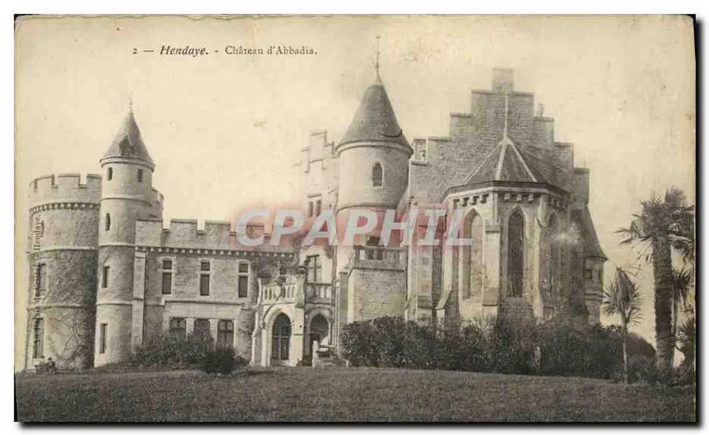 Hendaye — Castelo de Abbadia — Editor impressor postal - Frente