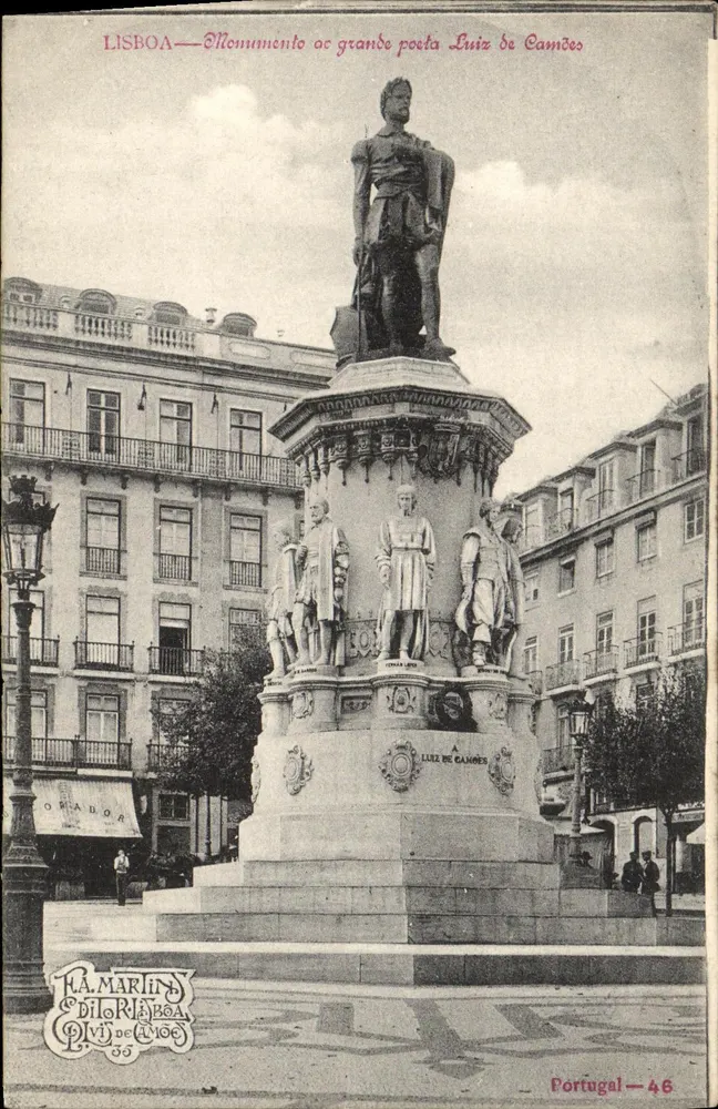 Lissabon — Denkmals der großen Dichter Luiz de Camões — Verlag La Marlin, Nr. 46 - Vorderseite