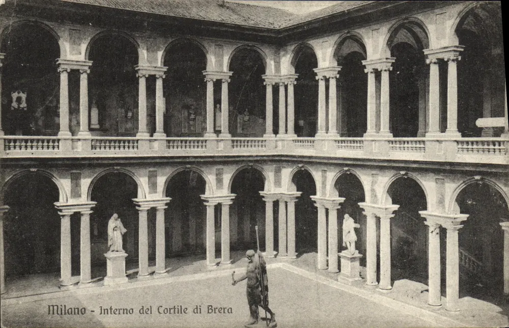 Milão - Interno do Cortile de Brera — editor desconhecido, número de série não visível - Frente
