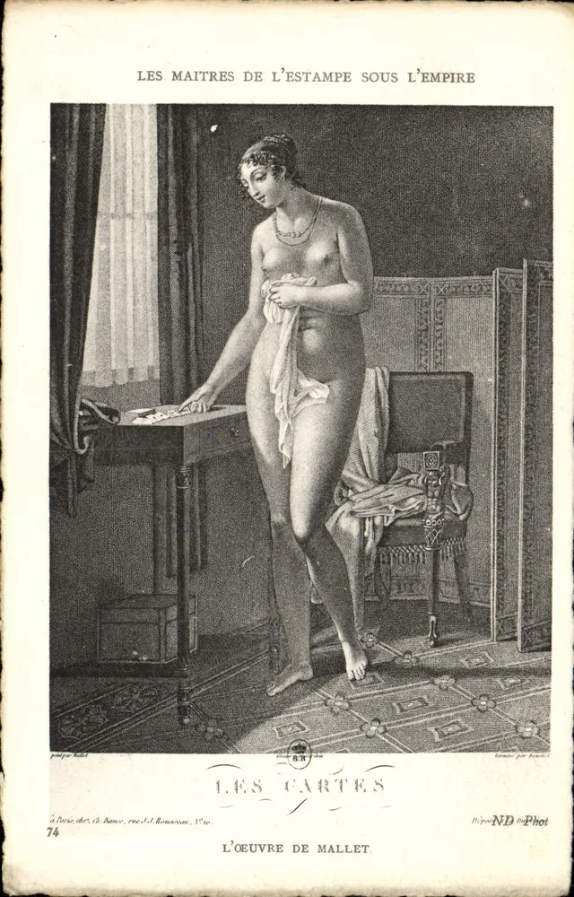 Nackte in einem Zimmer — Werk von Mallet — Verlag ND Phot, n°74 - Vorderseite