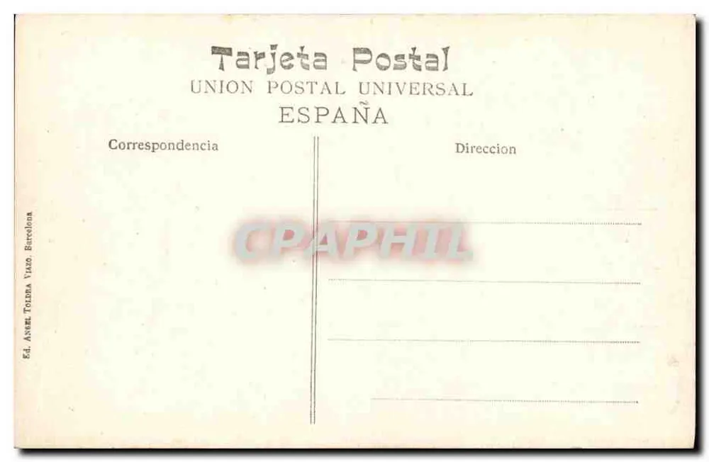 Barcelona — Paseo de Gracia aus der Vogelperspektive — A.T.V. 25 - Rückseite