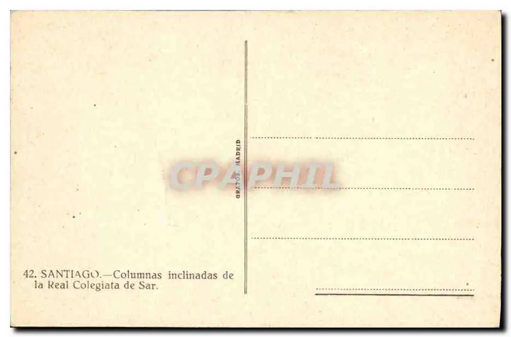 Santiago — Geneigte Säulen der Real Colegiata de Sar - Rückseite