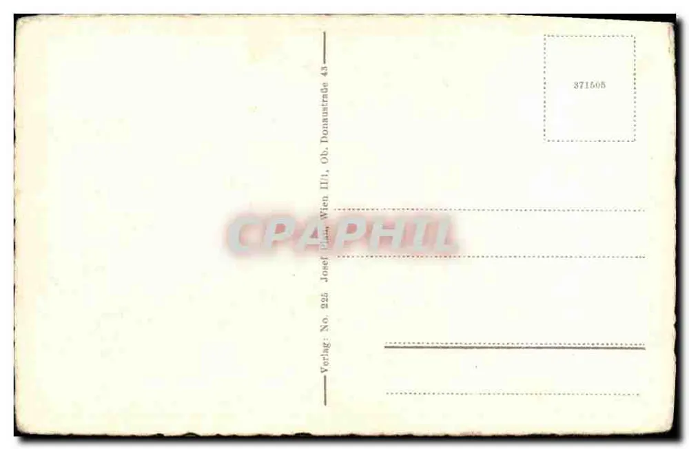 वियना कर्सालोन — महान भवन साथ बगीचा — प्रकाशक जोसेफ पिचल, वियना III/4 - पीछे