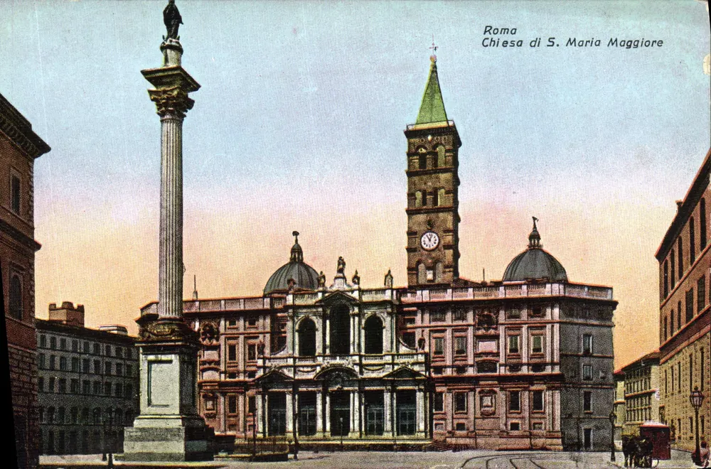 Roma - Igreja de Santa Maria Maior — com coluna de Marco Aurélio — editor Star & Co. Milão - Frente