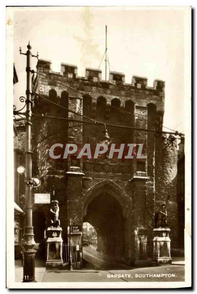 Bargate, Southampton — porta medieval com estátuas — editor desconhecido, n° 11 - Frente