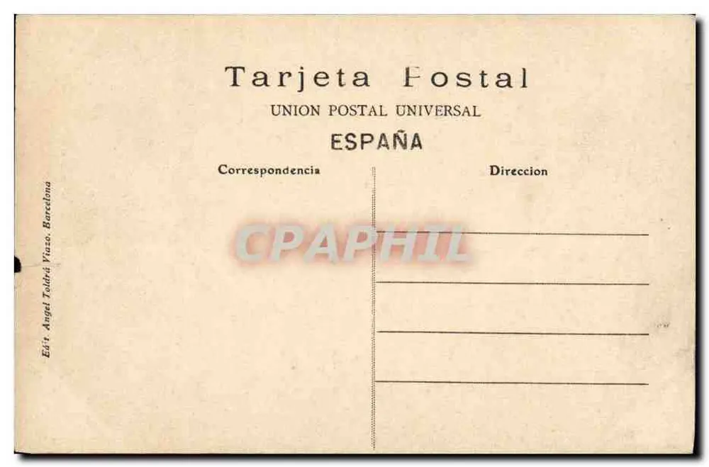 Cathédrale de Barcelone — Porte de San Severo — éditeur A.T.V. n° 258 - Reverso