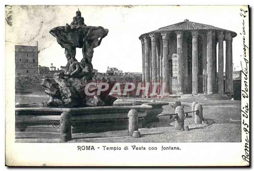 Roma - Templo de Vesta com fonte — n°95 - Frente