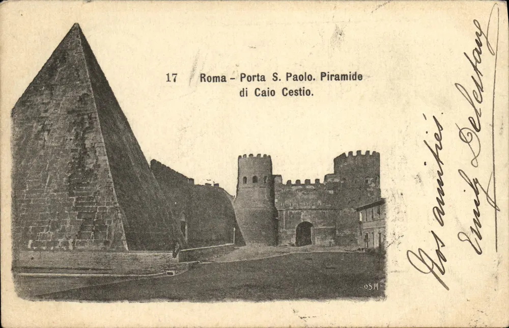 Rom - Porta S. Paolo. Pyramide von Caio Cestio. - Vorderseite