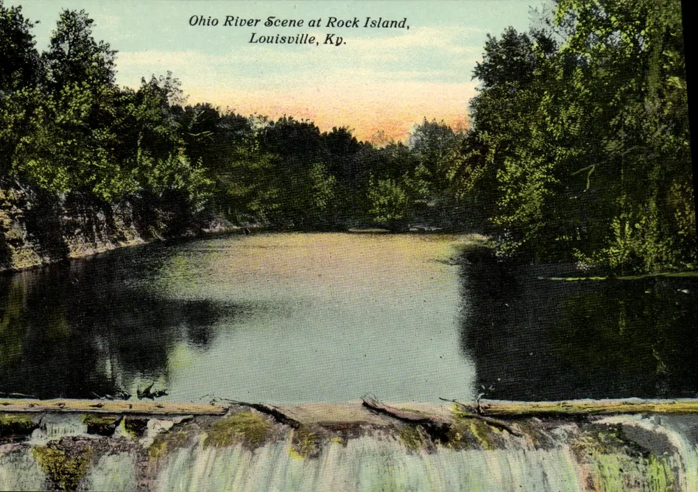 Ohio River Scene at Rock Island, Louisville, Ky. — F. M. Kirby & Co. - Vorderseite