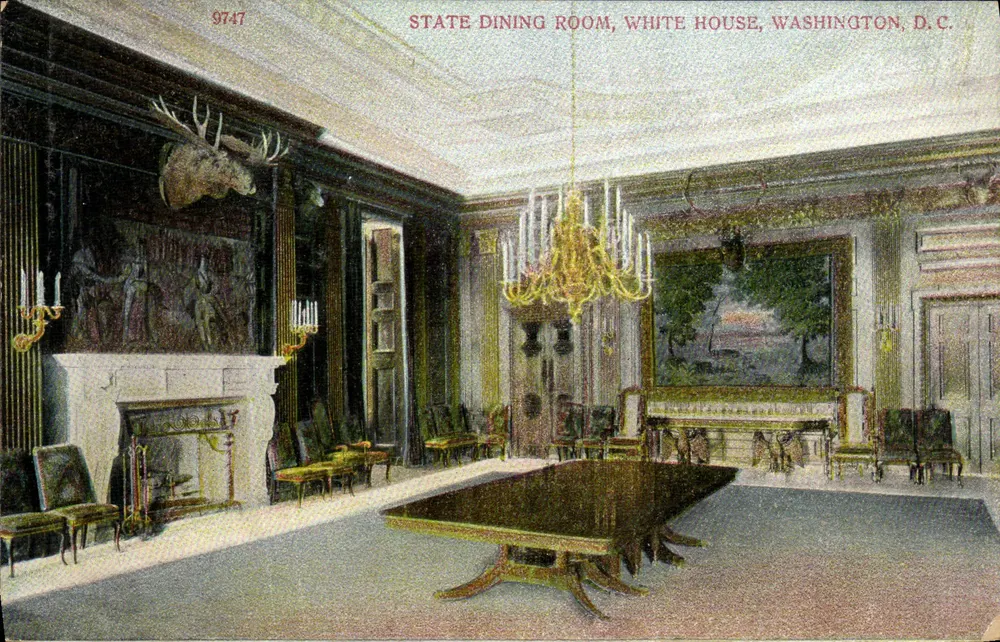 Sala de Jantar Estadual, Casa Branca, Washington D.C. — editor A. C. Bosseleman & Co., n° 9747 - Frente